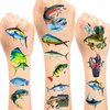 20 Sheets(120PCS) Gone Fishing Fish Temporary Tattoos Gone Fishing Party Favor for Birthday Party Supplies Fishing Party Decorations, Fathers Day, Retirement, Baby Shower for Kids Boys Adults