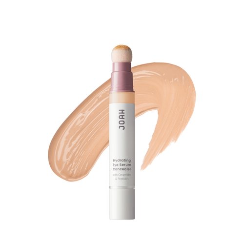 JOAH Perfect Complexion Under Eye Concealer and Hydrating Serum, Korean Makeup for Dark Circles and Puffiness, Peptide Serum with Medium Coverage, Cushion Tip Applicator