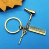Xiahuyu Hairdresser Hair Dryer/Scissor/Comb Charm Pendant Keychain Keyring, Perfect for Salon Owner Hair Stylist Jewelry Gift Graduation Gift