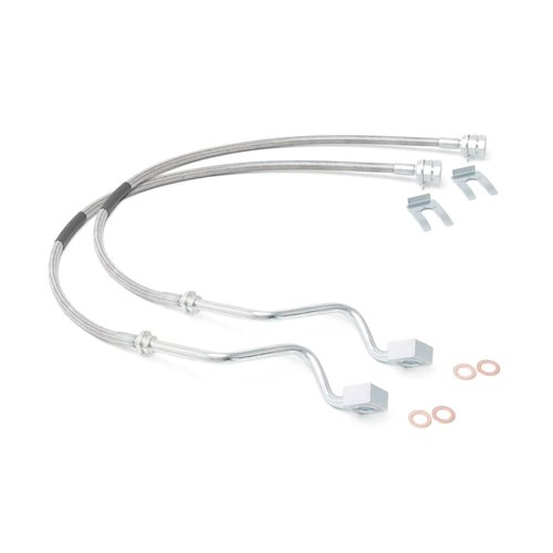Rough Country Front Stainless Brake Lines for 1999-2004 Ford Super Duty - 89705