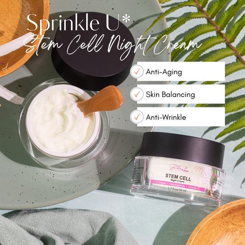 Powerful Anti-Aging Night Cream w/Apple Stem Cells, Retinol, Collagen, Niacinamide, Hyaluronic Acid & Vitamin C, 5-in-1 Face Cream for Women|Men - 1.7 oz.