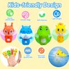 CALSPY Finger Puppets for Toddlers-20 pcs Farm Animal Finger Puppets,Montessori Toys for Halloween,Storytelling,Bath Time Fun,Teaching Performances,Easter Eggs,and Birthday Presents for Kids Ages 3+