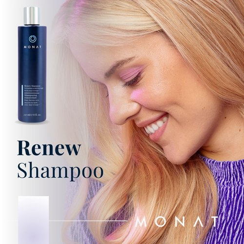 MONAT Renew™ Shampoo Infused with Rejuveniqe® - Moisturizing Shampoo w/Omega Fatty Acids for Medium to Thick Hair. Shine-enhancing, Ultra-hydrating Lather for Dry Hair - Net Wt. 237 ml / 8.0 fl. oz.