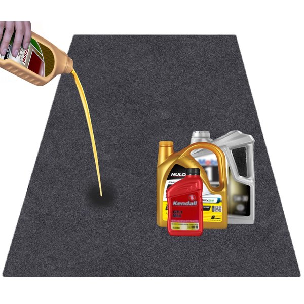 36X60 Iches Garage Mats Absorb Liquids Oil Drip Pan for Under Car Waterproof Rubber Backing Layer Oil Spill Mat Protects Floor from Spills Drips Splashes Stains Garage Floor Mat (36x60 in)