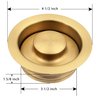 LQS Kitchen Sink Garbage Disposal Flange and Sink Stopper, fit 3-1/2 Inch Standard Sink Drain Hole Color Golden
