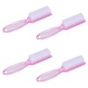 Yebeauty Nail Brush Fingernail Cleaner, 4 Pack Hand Scrub Cleaning Brush Plastic Hand Finger Toes Scrubbing Brush, Pedicure Nail Scrubber,Clear Pink