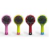 Mia Happy Brush, 2-in-1 Detangling Brush + Mirror, Bright Lime Green, for Travel, Kids, Backpacks, Moms 1pc