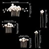 7PCS Pearl Wedding Hair Combs Bridal Headpiece Pearl Hair Pins Hair Clips Elegant Hair Accessories for Bridesmaids Brides Flower Girls