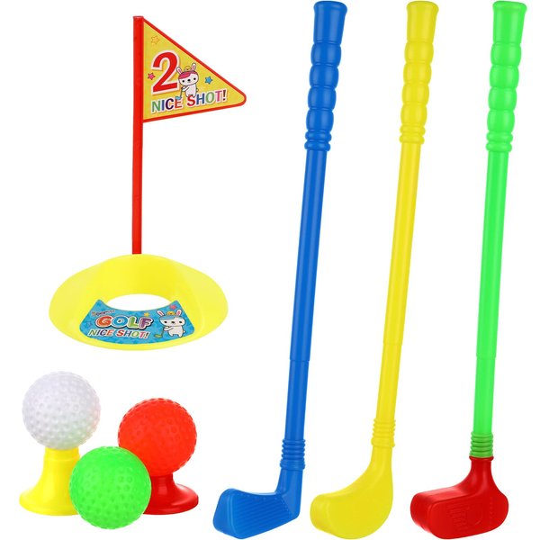 Homoyoyo Golf Set, Plastic Golf Clubs Set Golf Kit, Golf Game, Early Educational Golf Set for Indoor and Outdoor Fun Sports
