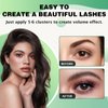 Lash Clusters 96pcs Individual Lashes D Curl 12mm Eyelash Clusters KEYYOU Volume Wispy Lash Extension Soft&Comfortable Easy DIY at Home(Y15,D-12mm)