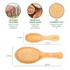 Tada Natural Beauty Bamboo Hair Brush l Wooden Comb l Bamboo Brushes for Wet Dry Curly Thick Straight Hair l Detangling Hairbrush for Women, Men, and Kids (3PK Brush Set #3)