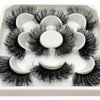 Fluffy Mink False Eyelashes Dramatic Thick Curl Lashes 20mm Long Faux Mink Lashes 3D 5D Wispy Fake Eyelashes 5 Pairs Pack, by Kmilro