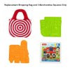 Fisher-Price Replacement Part for Collectible Little People Target Run Dollhouse Playset HXX97 - Replacement Red and White Shopping Bag and 3 Merchandise Squares