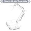 FINGERINSPIRE 8Pcs Action Figure Stand Assembly Action Figure Display Holder Base Doll Model Support Stand for 6 inch Action Figures or Effects Clear 1/144 HG/RG Gundam Figure Model Toy