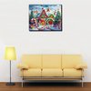 Christmas Candy House DIY Paint by Numbers for Adults Winter Snow Xmas Scenery DIY Oil Painting Acrylic Paint Art Painting Kits Canvas with Acrylic Paints Cute Holiday Art 16x20 Inch（Frameless）