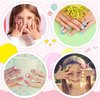 JANYUN 96 Pcs Fake Nails for Kids Pre-glue Full Cover Short False Nails Children Nails Lovely Gift