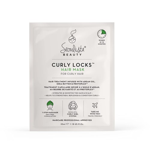 Seoulista Beauty Curly Locks Hair Mask - Curly, Wavy And Textured Hair Types | Restore Moisture, Definition, And Shine To Curly Hair Beige