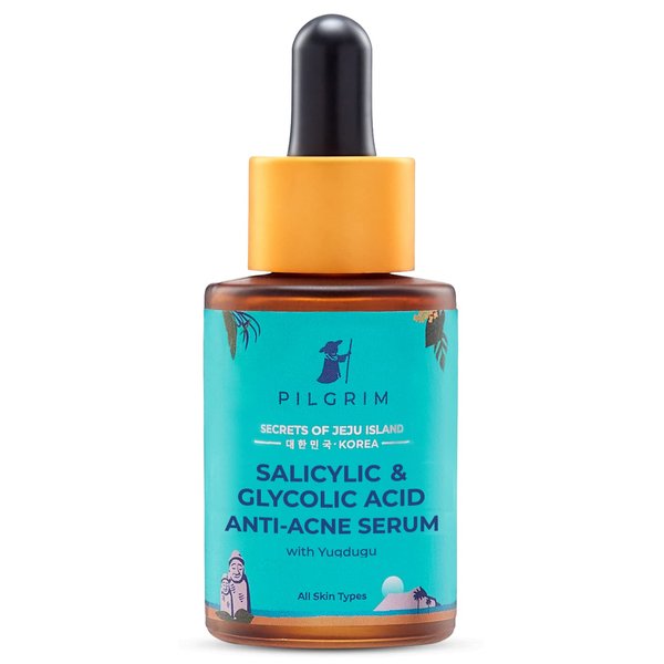 Pilgrim 1% Salicylic Acid Serum | Anti Acne Serum for Acne Prone Skin | Reduces Excess Oil | Gently Exfoliates Dull Skin | Provides Flawless Look | 1.01 Fl Oz/30ml