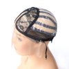 BTWTRY U Part Wig Cap with Lace for Wigs Making with Adjustable Strap Middle Part Medium Size Black Weaving Wig Cap for Women and Girls DIY Wigs (1 Pc, 0051)