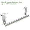 Towel Rack for Cabinet, Strong Steel Kitchen Over Cabinet Towel Bar Holder, 9" Wide - 2 Pack