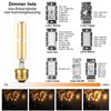 LiteHistory Dimmable E26 Edison Bulb 6W Equal 60 watt Light Bulb AC120V Warm White 2700K Edison Light Bulbs 60 Watt 600LM Tubular T10 led Bulb for Rustic Pendant,Chandeliers,Wall sconces,Vanity 6Pack