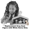 Replacement Part for Fisher-Price Little People Nativity Set - DPX53 ~ Gray Goat Figure with White Horns ~ Works with Many Sets