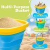 AuntyFey Beach Sand Toys for Toddler 1-3 with Beach Sand Trucks, 2 Collapsible Beach Toys for Kids Ages 4-8, Sandbox Toys for Toddler, Collapsible Beach Sand Buckets with Castle Sand Molds Shovels