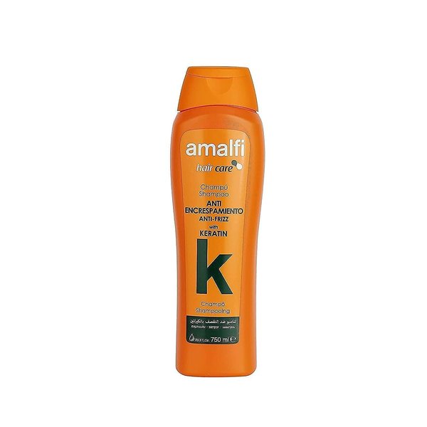 Amalfi Anti-Frizz Shampoo with Keratin, 25.3 Fl Oz, Controls Frizz, Strengthens Hair, Adds Shine, Made in Spain