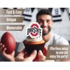 Ohio State Cupcake Toppers (24 Pieces) Ohio State University Party Supplies for OSU Buckeyes Football Tailgating, Birthday Gift, Graduation Party Decorations (Ohio State Buckeyes)
