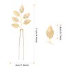 inSowni 12 Pieces Decorative Bridal Wedding Party Prom U-Shaped Gold Metal Eucalyptus Leaf Hair Pins Headpieces Hair Accessories for Brides Bridesmaids Women Girls