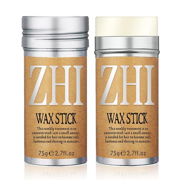 ZHISHUDL 2 PCS Hair Wax Stick for Hair,Long Lasting Styling Wax Stick Hair,Non-greasy Hair Pomade Stick for Flyaways and Edge Frizz Hair