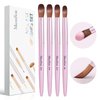 MelodySusie 4Pcs Acrylic Nail Brush Set, Size 8/12/14/16 Professional Nail Brushes for Acrylic Application Acrylic Powder Nail Extension and 3D Nail Carving for DIY Home Salon