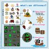 PARTYWIND 34 Styles Pirate Birthday Party Supplies, Glow + Metallic Glitter Pirate Temporary Tattoos for Kids Party Favors Decorations, Pirate Tattoo Stickers Accessories Games for Boys and Girls