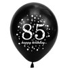 SHUNTAI 85th Birthday Balloons Black and Gold 85th Birthday Party Decorations for Men Women Latex Confetti Balloon Happy 85 Year Old Anniversary Theme Birthday Party Supplies 15 Pack 12 inch