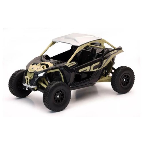 NewRay Can-Am Maverick X3 XRC Turbo – Tan – Side-by-Side Off-Road Vehicle, 1:18 Scale Model, Black