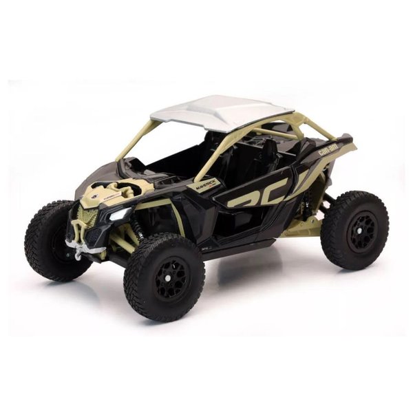 NewRay Can-Am Maverick X3 XRC Turbo – Tan – Side-by-Side Off-Road Vehicle, 1:18 Scale Model, Black