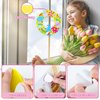 Qyeahkj 286 Pcs Easter Foam Wreath Craft Kit DIY Wreath Signs Decorations 24 Sets Easter Craft for Kids Easter Bunny Egg Chick Foam Stickers for Home Classroom Activities Easter Front Door Decor