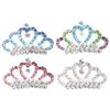 Minkissy 4Pcs Princess Crown Comb Mini Tiara Hair Comb Shiny Rhinestone Tiara for Girls Hair Dectoration
