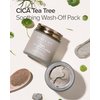 Mary&May Vegan Cica Tea Tree Soothing Wash Off Pack - Natural Centella Clay Mask for Sensitive Skin, Relieves Irritation, Cleanses Pores, and Hydrates, 4.4oz.
