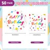 EVYIENEN 50 Pcs Happy Birthday Dots Plates and Napkins Party Supplies, Happy Birthday Plates and Napkins Party Decorations for Birthday Party Plates-Serves 25