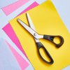 2 Pcs Pinking Shears 7 mm Scalloped Scissors 5 mm Zig Zag Scissors 9.2" Professional Handheld Serrated Crimping Dressmaking Sewing Supplies Jagged Edge Cut Scissors for Fabric, Leather, Paper
