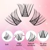 Lash Clusters DIY Eyelash Extensions 120 Clusters Lashes D Curl 0.07 Natural Individual Lash Extensions Mixed Tray False Eyelashes Soft & Strong Thin Band DIY at Home (F30-0.07D, 8-16mm)