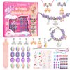 Kids Toys Bracelet Making Kit, Kid Make Up Kits for Kid Age 4-12 Jewelry Beads Toy Set, Preschool Toddler Girls Makeup Charms Set, Arts and Crafts for 4 5 6 7 8 9 10 11 12 Years Old Girl Birthday Gift