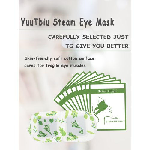 Yuutbiu Steam Eye Mask, Airplane Travel Essentials Heated Sleeping Mask for Dry Eyes Warming Compress for Puffiness, Disposable Relaxing Gifts, 9 Packs
