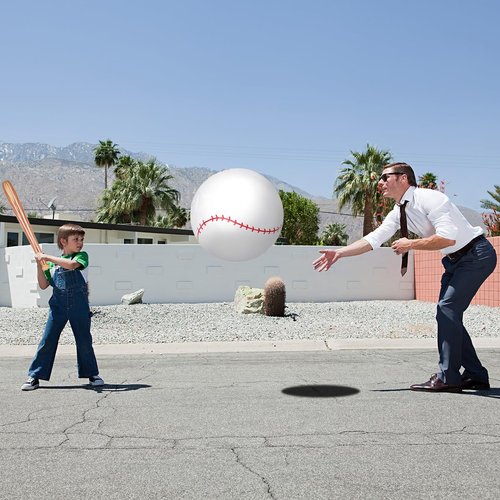 OULUN 9Pcs Beach Baseball Ball Inflatable Baseball Bat Include 3Pcs Beach Baseball and 6Pcs Baseball Bat Kids Pool Beach Inflates Baseball Toys Baseball Party Sports Game Party Favors