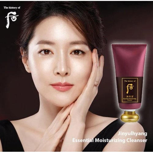 THE HISTORY OF WHOO Jinyulhyang Essential Foam Cleanser Korea Skin Care Special Set 180ml 40ml, Cranberry