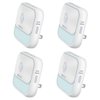 ZISUYU Motion Sensor Night Light Plug in with 3 Modes,Dual Colors,Dimmable,UL-Certified,Dusk to Dawn Sensor Nightlight Plug into Wall Ideal for Home Bathroom Kitchen Hallway Stair Toilet 4 Pack