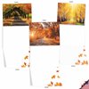 The Best Card Company - 10 Beautiful Note Cards Blank (4 x 5.12 Inch) - Fall and Autumn Season, Boxed Notecard Assortment - Fall Foliage M4971OCB-B1x10