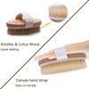 2PCS Ithyes Dry Brushing Body Brush Exfoliating Brush Natural Bristle Bath Brush for Remove Dead Skin Toxins Cellulite,Improves Lymphatic Functions,Exfoliates,Stimulates Blood Circulation