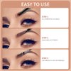 2PCS Eyebrow Pen,2-in-1 Magical Eyebrow Pencil with 4 Tip Microblading Brow Pen,Waterproof Ultra-Precise Brow Pencil,with Dual-ended Eyebrow Brush,Eyebrow Drawing Tool for Natural Looking,Grey